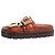Autre Marque Brown leather platform sandals - size EU 38