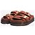 Autre Marque Brown leather platform sandals - size EU 38 - view 2