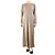 Autre Marque Taupe Langarm-T-Shirt-Kleid - Größe M Braun