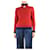 Chanel Roter Strickpullover mit Blumendetail - Größe UK 8  - Ansicht 1