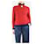 Chanel Roter Strickpullover mit Blumendetail - Größe UK 8  - Ansicht 3