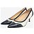 Manolo Blahnik Navy Leder-Pumps mit Kitten-Heel - Größe EU 41,5 Marineblau - Ansicht 2