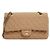 Chanel 2002 Borsa a Spalla Timeless Classica Double Flap in Pelle Jersey Beige