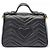 Borsa a spalla mini GG Marmont di Gucci Nero - vista 3