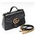 Borsa a spalla mini GG Marmont di Gucci Nero - vista 7
