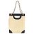 CHANEL Choco Bar Schultertasche aus lackiertem Leder Beige Silber CC Auth BA11764A - Ansicht 2