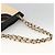 CHANEL Choco Bar Schultertasche aus lackiertem Leder Beige Silber CC Auth BA11764A - Ansicht 7