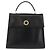 Borsa a mano CÉLINE Circle in pelle nera e oro Auth BAZ793V Nero D'oro - vista 2