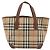 Borsa a mano in tela Nova Check Burberrys marrone oro Auth BA11552 D'oro - vista 2