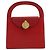 Céline Borsa Medallion in pelle rossa e oro Auth BAZ711A Rosso D'oro - vista 13