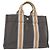 Hermès HERMES Fourre Tout PM Tote Bag aus Canvas Grau Silber Auth BA11923 Braun