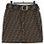 FENDI Zucca Canvas Rock Schwarz Braun Auth YKZ603A
