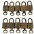 LOUIS VUITTON Set di 10 Lucchetti in Metallo Dorato LV Auth 167136 D'oro - vista 3