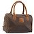 Céline Borsa a mano in tela Macadam CELINE in pelle PVC marrone e oro Auth mr2268 D'oro