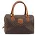 Céline Borsa a mano in tela Macadam CELINE in pelle PVC marrone e oro Auth mr2268 D'oro - vista 2