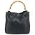 Borsa a Spalla Gucci Bamboo in Pelle 2 in 1 Nero Oro 001 3444 1577 Auth 174580 - vista 2