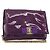 Borsa Vala Chain in pelle verniciata viola e oro Auth ARZ899 di Salvatore Ferragamo