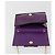 Borsa Vala Chain in pelle verniciata viola e oro Auth ARZ899 di Salvatore Ferragamo - vista 16