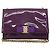 Borsa Vala Chain in pelle verniciata viola e oro Auth ARZ899 di Salvatore Ferragamo - vista 2