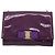 Borsa Vala Chain in pelle verniciata viola e oro Auth ARZ899 di Salvatore Ferragamo - vista 3