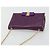 Borsa Vala Chain in pelle verniciata viola e oro Auth ARZ899 di Salvatore Ferragamo - vista 7