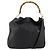 Borsa a mano in pelle Gucci Bamboo 2 in 1 Nero Oro Auth 169781 D'oro