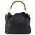 Borsa a mano in pelle Gucci Bamboo 2 in 1 Nero Oro Auth 169781 D'oro - vista 3
