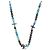 COLLAR LV BEADS LOUIS VUITTON de metal Turquesa Azul M00313 Auth BAZ738M