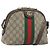 Borsa a Spalla Gucci GG Supreme Web Sherry Line PVC Beige Oro 499621 Auth BA11752 D'oro