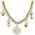 Collana Christian Dior metallo tono oro Auth BAZ515V