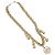 Collana Christian Dior metallo tono oro Auth BAZ515V - vista 2
