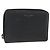 Portafoglio Bifold in Pelle Nera Argento Auth bs34223 SAINT LAURENT Nero