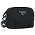 Borsa a spalla con catena Prada in nylon nero e oro Auth SW2325A D'oro
