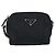 Borsa a spalla con catena Prada in nylon nero e oro Auth SW2325A D'oro - vista 13