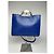Vintage Courreges 2-Wege-Lederhandtasche Blau - Ansicht 15