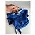 Vintage Courreges 2-Wege-Lederhandtasche Blau - Ansicht 3