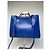 Vintage Courreges 2-Wege-Lederhandtasche Blau - Ansicht 9