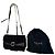 Céline Vintage Celine Paris Flap Schultertasche aus Polyester und Leder Schwarz
