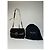 Céline Vintage Celine Paris Flap Schultertasche aus Polyester und Leder Schwarz - Ansicht 14