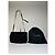 Céline Vintage Celine Paris Flap Schultertasche aus Polyester und Leder Schwarz - Ansicht 2