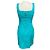 Vestido midi con botones frontales en contraste azul piscina / blanco de L'Agence - vista 3