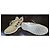 Louis Vuitton Gold Knit Fabric Leather Aftergame Sneakers Sz.40 Pre-Owned - view 4
