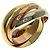 Anello in oro 18K Cartier Trinity Rosa Bianco Giallo - vista 2