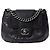 Chanel 14A Paris-Dallas Mini Borsa Messenger Classica in Pelle Caviar Nera Nero Silver hardware