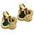 Van Cleef & Arpels Vintage Alhambra Malachite Earrings  - view 2