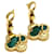 Van Cleef & Arpels Vintage Alhambra Malachite Earrings  - view 3