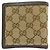 Portafoglio bi-fold Gucci in tela e pelle marrone - vista 2