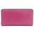 Cartera larga de cuero rosa Gucci