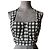 Top bustier Alaïa estampado de pata de gallo Negro Blanco
