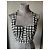 Top bustier Alaïa estampado de pata de gallo Negro Blanco - vista 2